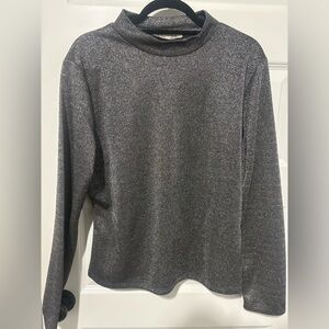 NWT Silver Shimmer Mockneck Shirt Size XL